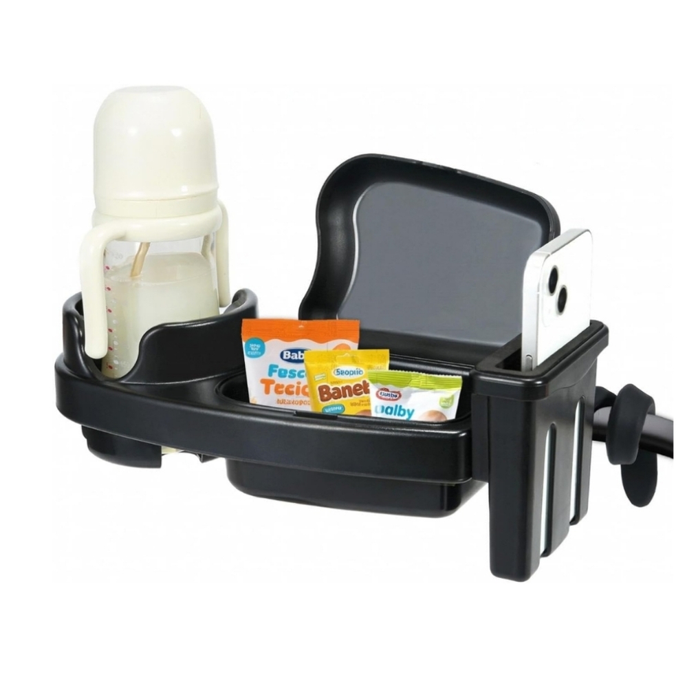 Premium Stroller Organizer with Cup Holder - Black